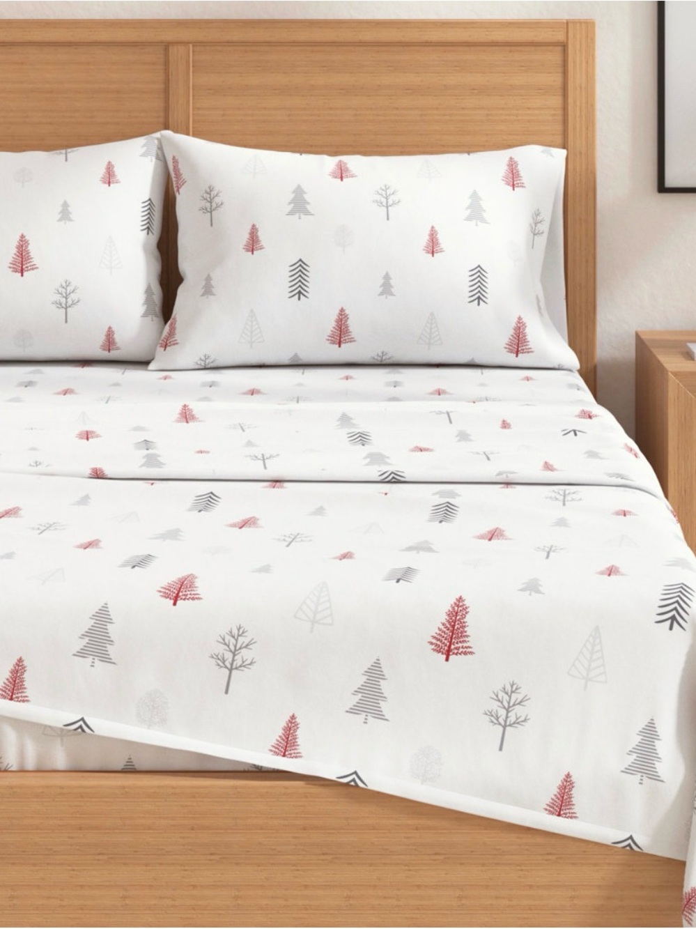 Winter trees- king size, flannel sheet set NEW